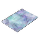 パステル調の青い紫色の水彩画の背景 ノートブック (左側)