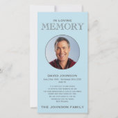 パステル調の青い記念家族の承認 サンキューカード (正面)