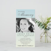 パステル調の青いOmbré記念家族の承認 サンキューカード (スタンド正面)