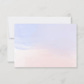 パステル調の青く、ピンクの水彩画|バルミツワー 出欠カード (裏面)