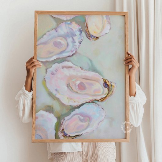 パステル調の高解像度カキの絵画壁プリント ポスター