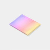 パステル調の黄色いピンクの紫色の水彩画のグラデーションなシート ポストイット (アングル)