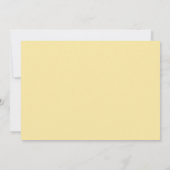 パステル調の黄色いピンクの花の結婚式招待状 招待状 (裏面)