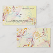 パステル調の黄色い花カード 名刺 (正面/裏面)