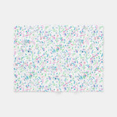 パステル調の（ばちゃばちゃ）跳ねるの紙吹雪のプリント フリースブランケット (正面(横))