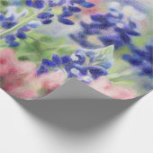 パステル調のBluebonnets ラッピングペーパー (角)