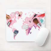 パステル調のComesticsの世界地図 マウスパッド (マウス)