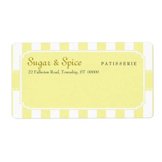パステル調のPatisserieの出荷ラベル ラベル (正面)