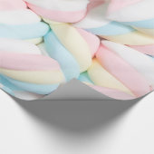 パステル調キャンデーのマシュマロの甘い御馳走かわいい食糧 ラッピングペーパー (角)