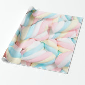 パステル調キャンデーのマシュマロの甘い御馳走かわいい食糧 ラッピングペーパー (アンロールド)
