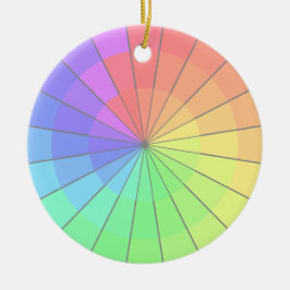 パステル調スペクトルは虹の休日の芸術を着色します セラミックオーナメント