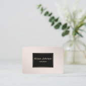 パステル調ピンクのエレガントな勾配の質 名刺 (スタンド正面)