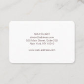 パステル調ピンクのエレガントな勾配の質 名刺 (裏面)