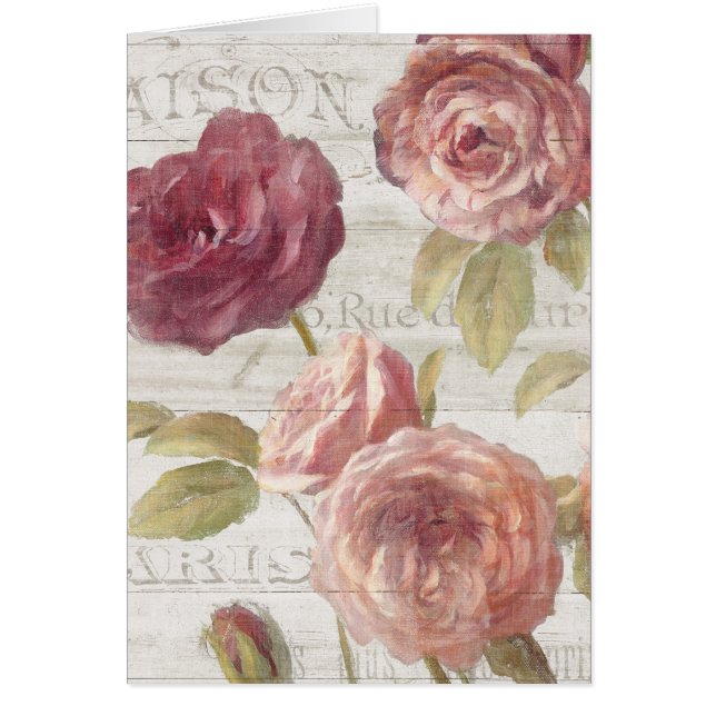 パステル調ピンクのフランス人のバラ (正面)