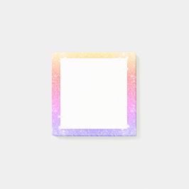 パステル調ピンクのラベンダーの金ゴールドのグリッターの輝き ポストイット