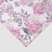 パステル調ピンクの灰色のエレガントな国のバラの花 薄葉紙 (詳細)