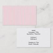 パステル調ピンクキャンデーの縞 名刺 (正面/裏面)