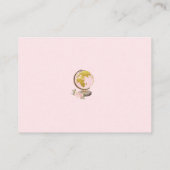 パステル調ピンク旅行冒険のベビーのおむつのラッフル エンクロージャーカード (裏面)