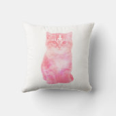 パステル調ピンク猫の枕 クッション (裏面)