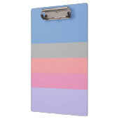 パステル調ピンク珊瑚の灰色の青い紫色色のブロック クリップボード (左)