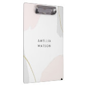 パステル調ピンク、黒い及び灰色の水彩画のブラシの打撃 クリップボード (右)