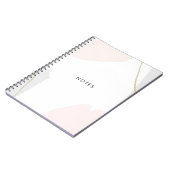 パステル調ピンク、黒い及び灰色の水彩画のブラシの打撃 ノートブック (左側)