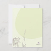 パステル調分野-死別はNotecard感謝していしています サンキューカード (裏面)