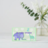 パステル調動物の子供のテレホンカード コーリングカード (スタンド正面)