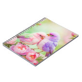 パステル調和:ふわふわソンバード ノートブック (左側)