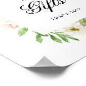 パステル赤面かわいらしピンクカードとギフト結婚ズ ポスター (角)