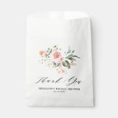 パステル赤面アイボリーピンクフローラブライダルシャワー フェイバーバッグ (正面)