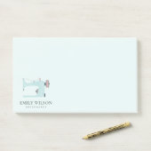 パステル赤面アクアブルーピンク裁縫マシンテーラー ポストイット (デスク)