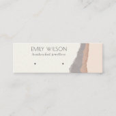 パステル赤面クラフトマウンテンウェーブイヤリングディスプレイ スキニー名刺 (正面)
