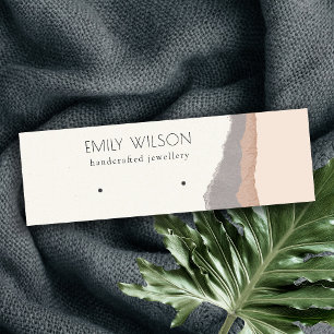 パステル赤面クラフトマウンテンウェーブイヤリングディスプレイ スキニー名刺