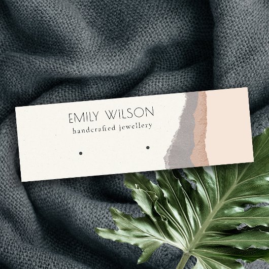 パステル赤面クラフトマウンテンウェーブイヤリングディスプレイ スキニー名刺