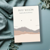 パステル赤面クラフトマウンテンウェーブイヤリングネックレス 名刺