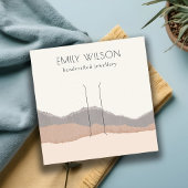 パステル赤面クラフトマウンテンウェーブヘアクリップディスプレイ スクエア名刺