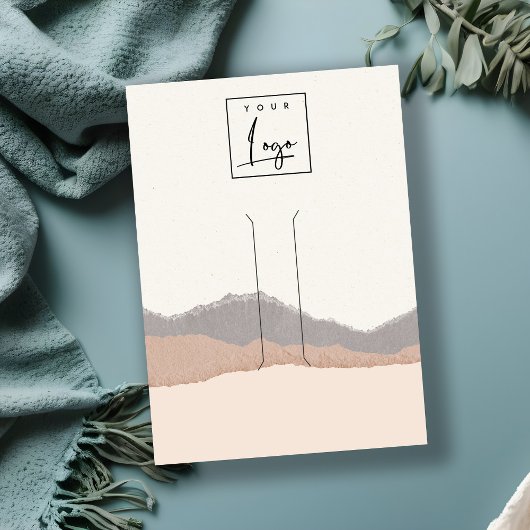 パステル赤面クラフトマウンテンウェーブヘアクリップディスプレイ 名刺