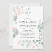 パステル赤面グリーナリー確認 招待状 (正面)