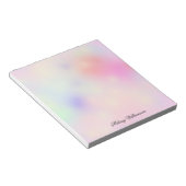 パステル赤面バラピンクラベンダーマーブル名前をカスタムする ノートパッド (アングル)