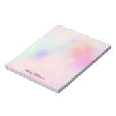 パステル赤面バラピンクラベンダーマーブル名前をカスタムする ノートパッド (回転)