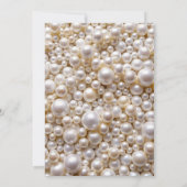 パステル赤面パールズウィズダイアモンズブライダルシャワー 招待状 (裏面)