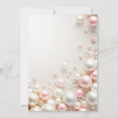 パステル赤面パールズウィズダイアモンズブライダルシャワー 招待状 (裏面)