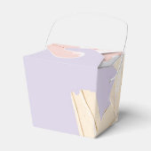 パステル赤面ピンクと薄紫プ絵を描ランシュ フェイバーボックス (正面サイド)