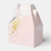 パステル赤面ピンクと金ゴールドプ絵を描ランシュ フェイバーボックス (裏面サイド)