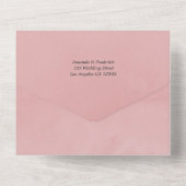 パステル赤面ピンクダリア結婚ズオールインワンインヴィータ オールインワン招待状 (裏面)