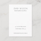 パステル赤面ピンクフローラバンチ2イヤリングディスプレイ  名刺 (裏面)