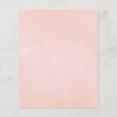 パステル赤面ピンクフローラブリデスメイドランチョン チラシ (裏面)