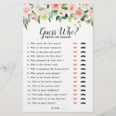 パステル赤面ピンクブライダルシャワーゲームゲットヒョー (正面)