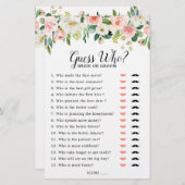 パステル赤面ピンクブライダルシャワーゲームゲットヒョー (正面/裏面)